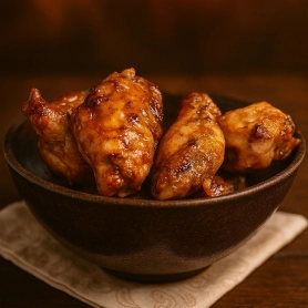 Острые ореховые крылья 4шт